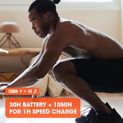 JBL Endurance Race TWS - Active Sport Earbuds - Blue | JBL Pure Bass Sound, Up to 30 hours of battery life, Enhancer and Twistlock design support your active lifestyle