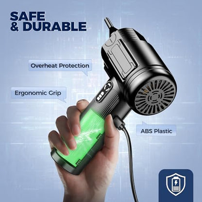 Compressed Air Duster Cordless, Dust Cleaner for Keyboard and Electronics | USB Charging, 3-Gear Adjustable
