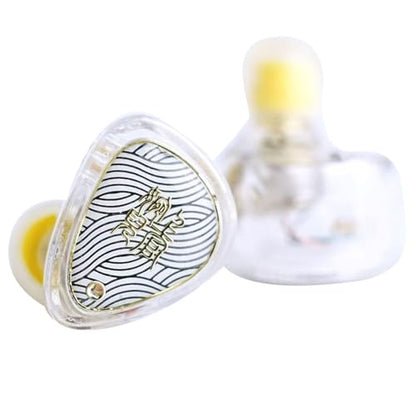 TANGZU Wan'er S.G II in Ear Monitor, Gaming IEM Earphones, HiFi Wired Earphones with 10mm Single Dynamic Driver PET Diaphragm, 0.78mm 2-Pin Tangle-Free Detachable Cable (White, 3.5mm with Mic) - color: White, size: 3.5mm Jack with Mic