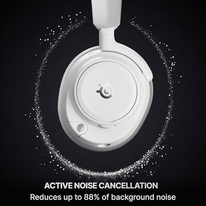 SteelSeries Arctis Nova Pro Omni - Hi-Res Wireless Gaming Headset, 96kHz/24bit, ANC, ClearCast Pro Mic, AI Noise Rejection, Mobile App, Mix 2.4GHz + BT, OmniPlay PC+PlayStation+Xbox - White - color: White
