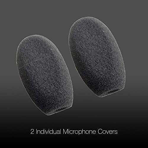 Foam Microphone Windscreens Covers 2 Pack I Compatible Gaming Headphones Mic - Turtle Beach Recon, Elite Pro, Sades SA708, Logitech Prodigy, Kotion G2000 by Global Teck - color: 2-Pack (Black)