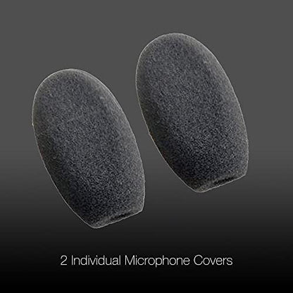 Foam Microphone Windscreens Covers 2 Pack I Compatible Gaming Headphones Mic - Turtle Beach Recon, Elite Pro, Sades SA708, Logitech Prodigy, Kotion G2000 by Global Teck - color: 2-Pack (Black)