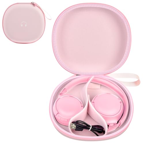 Comecase Headphone Case for JBL Tune 770NC，for JBL Live, 770NC, 660NC, 650B | Adjustable Divider, Cable Space and Carry Handle for Commuting, Gym and Travel, Students and Music Lovers, Case Only - Pink - color: Pink