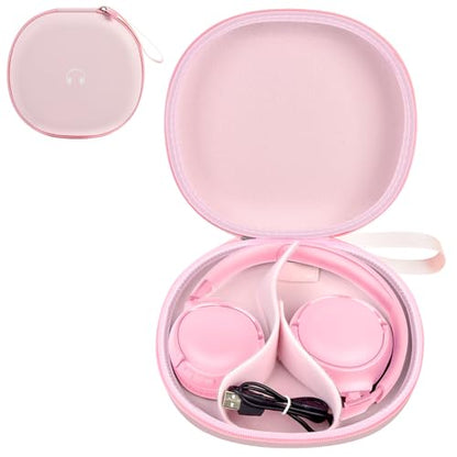 Comecase Headphone Case for JBL Tune 770NC，for JBL Live, 770NC, 660NC, 650B | Adjustable Divider, Cable Space and Carry Handle for Commuting, Gym and Travel, Students and Music Lovers, Case Only - Pink - color: Pink