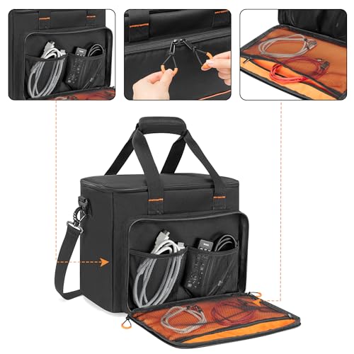 PGmoon 9 Slots Wireless Microphone Case, Microphone Bag for Handheld Mic | Microphone Carrying Case Fit for Singing, Karaoke, Party (Patent Design)