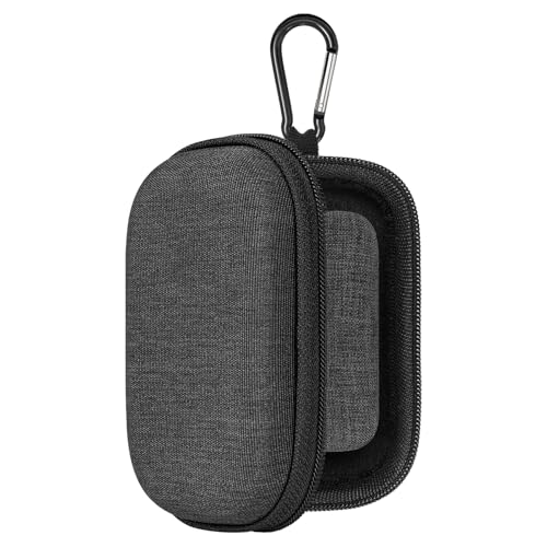 Geekria Shield Earbuds Case Compatible with Sennheiser Accentum True Wireless Earbud, Replacement Hard Shell Travel Carrying Bag with Carabiner Clip (Dark Grey)