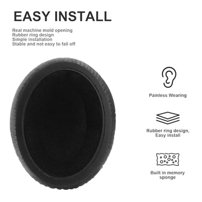 HD380 Ear Pads Headband Replacement Ear Cushions Compatible with Sennheiser HD380 Pro HD380 G4ME One PXC450 PC350 Headphones, Protein Leather Earmuffs Noise Isolation Memory Foam Earpads Cover - Black
