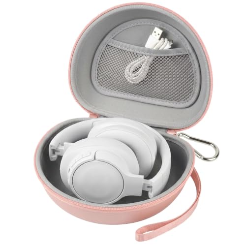 Comecase Headphone Case Compatible with JBL Tune 720BT 770NC, Rose Gold | Hard Shell Travel Storage for Foldable Over-Ear Headphones, with Mesh Pocket for Cables. Case Only, Headphones Not Included - color: Rose Gold