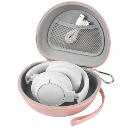 Comecase Headphone Case Compatible with JBL Tune 720BT 770NC, Rose Gold | Hard Shell Travel Storage for Foldable Over-Ear Headphones, with Mesh Pocket for Cables. Case Only, Headphones Not Included - color: Rose Gold