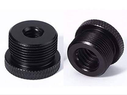 Donuts Mic Stand Adapter Combo Pack - 5/8 to 1/4 & 5/8 to 3/8 Mic Thread Screw Adapter for Tripod, Black
