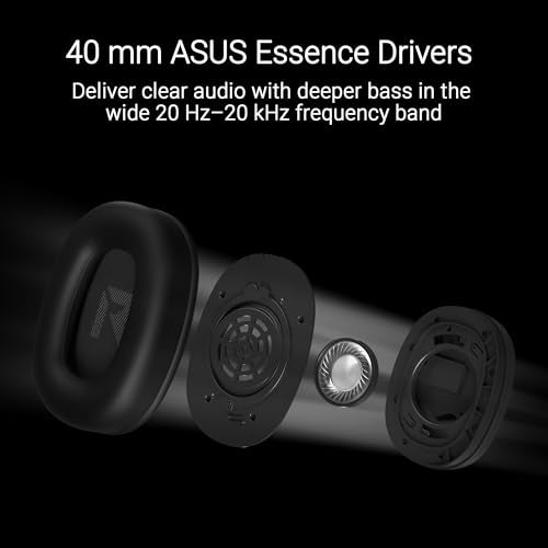 ASUS TUF Gaming H1 Gen II Wired USB-A Gaming Headset with Mic | 40mm Drivers, Virtual 7.1 Surround Sound, TeamSpeak-Certified Mic, Lightweight, Removeable Ear Cushions, for PC, PS5, PS4