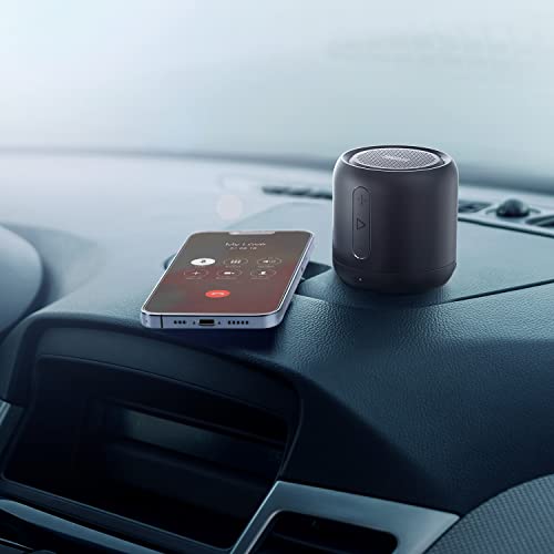 Soundcore Anker Mini, Super-Portable Bluetooth Speaker with FM Radio, 15H | 66 ft Bluetooth Range, Enhanced Bass, Noise-Cancelling Microphone for Leisure and Work Use