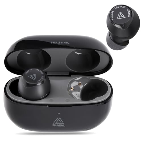 FAAEAL Bluetooth 5.3 Wireless Earbuds with Wireless Charging Case,Waterproof Stereo Headphones in Ear Built in Mic Headset Premium Sound with Deep Bass for Sport(Black) - color: Black