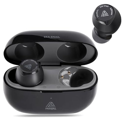 FAAEAL Bluetooth 5.3 Wireless Earbuds with Wireless Charging Case,Waterproof Stereo Headphones in Ear Built in Mic Headset Premium Sound with Deep Bass for Sport(Black) - color: Black