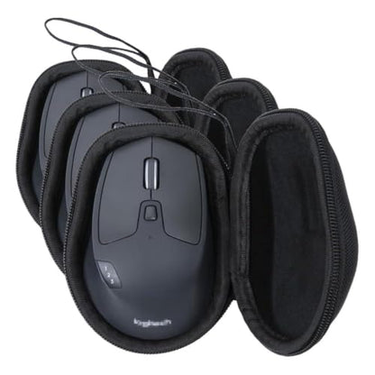 Ginsco Hard Travel Case Compatible with Logitech M720 Triathlon/M705 Marathon/M510/M550/M330/M317/M196/M185 Wireless Mouse, Universal Hard Shell Storage Case (Black, M) (Pack of 3) - color: Black, size: M (Pack of 3)