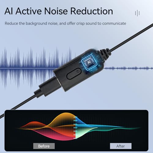 Retevis AI Active Noise Cancellation Walkie Talkie Earpiece, Rechargeable | for RT22/RT21/RT68/H777, Compatible with Pxton, Baofeng, Kenwood Walkie Talkie, Two Way Radio Earpiece, Nightclub(1 Pack) - style: Noise Reduction and 50mAh battery
