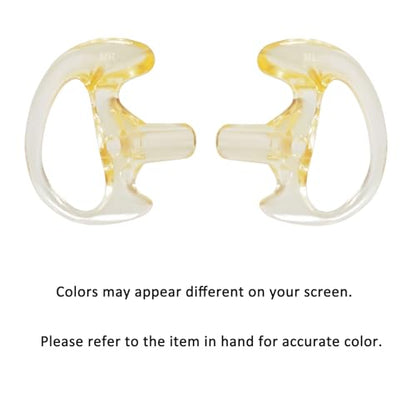 HYS Soft Silicone Ear Buds Earmolds Replacement Acoustic Tube Ear tip | 3 pairs of medium, medical-grade silicone earmolds. Hypoallergenic, secure fit for left or right acoustic tube earpieces.
