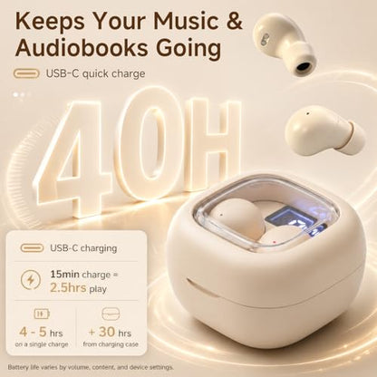 Small Mini Invisible Earbuds Wireless Bluetooth Ear Buds for Small Ears | Discreet Smallest Sleep Earbuds For Small Ears Ear Buds Low Profile Tiny Skin Tone Sleeping Earbuds For Small Ear Canals - color: Black
