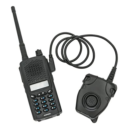 Tactical U94 PTT 2Pin, Push to Talk for UV-5R Series | Civilian Connector for COMTA Headset,Clothing Clip Design,Lightweight Cable - style: PL
