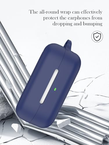 Case for Sony WF-C510 Truly Wireless in-Ear Bluetooth Earbud,Soft Protective,Shockproof, BOVUGAC Silicone Case Cover with Keychain & Cleaning Kit & Lanyard-Blue - color: Blue
