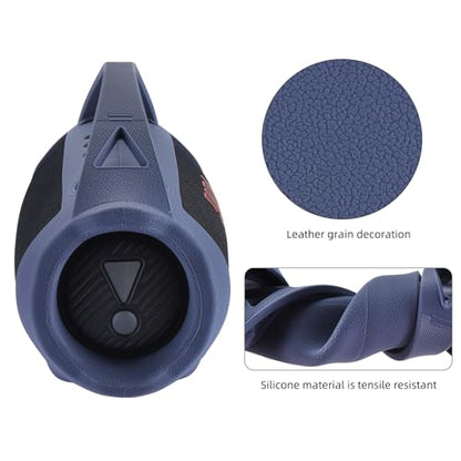Silicone Cover Case Compatible with JBL Xtreme 4 Portable Bluetooth Speaker, Waterproof Soft Skin Silicone Protective Case for JBL Xtreme 4 Bluetooth Speaker Accessories (Blue) - color: Blue