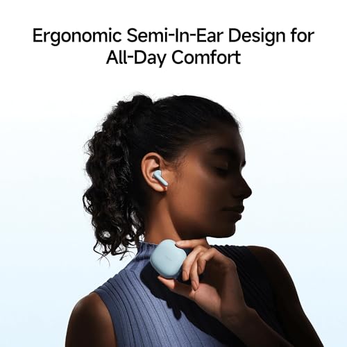 Redmi Buds 8 액티브, 세미 인이어 디자인의 무선 이어폰, 14.2mm 티타늄 다이어프램 드라이버, 블루투스 5.4, 37시간 긴 배터리 수명, 듀얼 마이크 AI 노이즈 캔슬링, 구글 패스트 페어, 블랙 - style: Buds 8 액티브 블랙