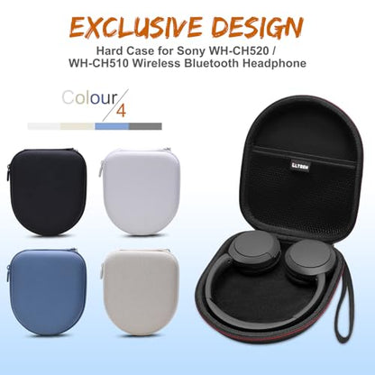 Case for Sony WH-CH520 Wireless Headphones Cappuccino | Hard Carrying Travel Case for Sony WH-CH520 Wireless Headphones - color: Beige