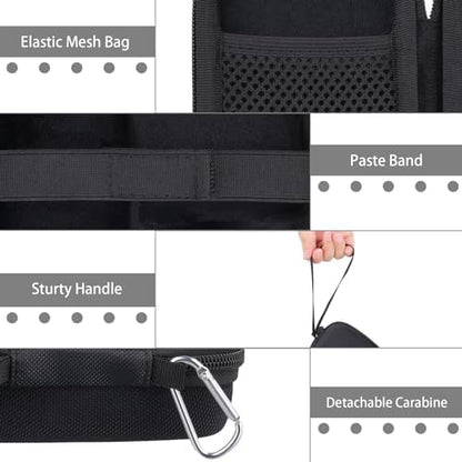 Aenllosi Hard Case for RØDE Micro/Shure MoveMic Two/Two Kit - Pro, Black | EVA case construction, Water-resistant design, Impact-resistant design, Case only - style: For Røde Wireless Micro/Shure Movemic Two Kit