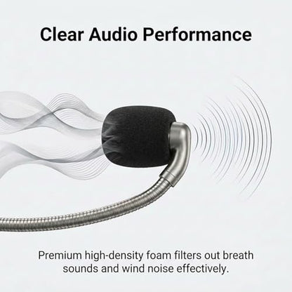 24 Pack High Density Foam Microphone Windscreen Covers, Soft Comfortable Lapel & Headset Mic Protectors, Durable Noise Reduction Shields for Clear Recording Sound