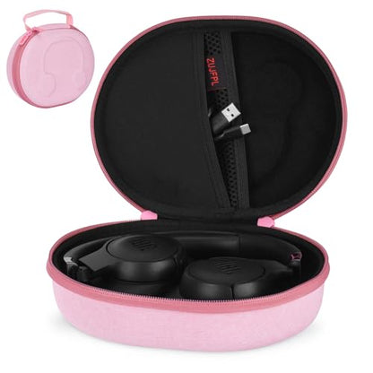 EVA Hard Case for JBL Live 770NC/670NC/660NC/650BT/460NC/400BT/500BT and JBL Tune 770NC/710BT/720BT/700BT/750BT/520BT/510BT/760NC/660NC/500/E45BT Wireless Headphone - Pink Case+Inside Black - color: Pink Case+Inside Black