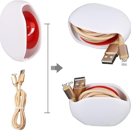 Cord Winder Automatic Portable Automatic Winding Stylish | Wire Storage Housekeeper Desk Nightstand Travel Car Home Office Charging Station Cable Management Drawer Purse Bag Backpack