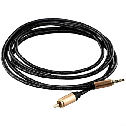 Digital Coaxial Audio Video Cable 3.5mm Male to SPDIF for RCA for TV Soundbar Soundbox Home Audio System Gold-Plated Connector Pure Copper Conductor Zinc Alloy Shell NylonBraided(2M) - size: 2M