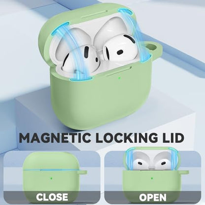 Ljusmicker for AirPods 5/4 Case (2026/2024) with Magnetic Lock,Pastel Green - color: B2-Pastel Green