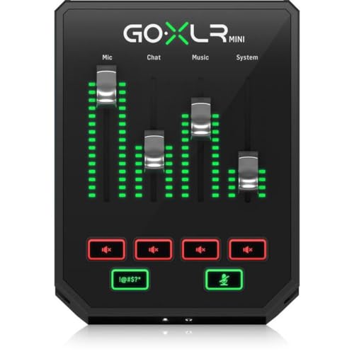 TC Helicon GoXLR MINI Online Broadcast Mixer with USB/Audio Interface and Midas Preamp, Officially Supported on Windows | MIDAS preamps with USB connectivity, XLR input and 1/8" mini phone for gaming, streaming and podcasting