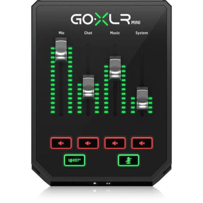 TC Helicon GoXLR MINI Online Broadcast Mixer with USB/Audio Interface and Midas Preamp, Officially Supported on Windows | MIDAS preamps with USB connectivity, XLR input and 1/8" mini phone for gaming, streaming and podcasting