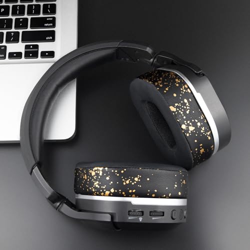 SOULWIT Cooling-Gel Earpads Cushions Replacement for Turtle Beach Stealth 700 Gen 2, 700 Gen2 MAX Wireless Gaming Headset, Ear Pads with Ice Silk Fabric, Noise Isolation Foam - Black Gold - color: Black Gold