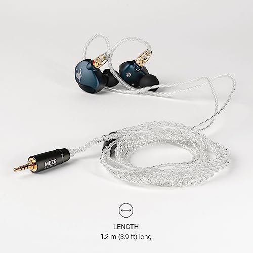 MEZE AUDIO | Rai Series MMCX Cable | Headphones HiFi Replacement 2.5mm Male to Dual MMCX Connector Plug | Silver Plated Upgrade Balanced 2.5mm Jack | Length 1.2m/3.9ft - size: 2.5 mm ( Balanced )