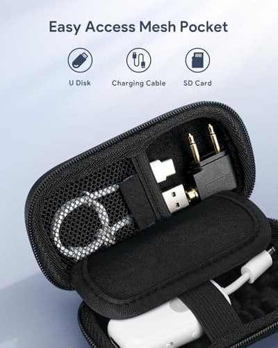 Hard Case for AirFly/Avantree Bluetooth Transmitter Receiver, with Adapter | for AirFly SE/Pro V2/Pro/Duo, Avantree Relay/1Mii, with 3.5mm Jack AUX Adapter, Airplane Travel/TV/Gym Carrying Case Bag - color: Upgrade Black