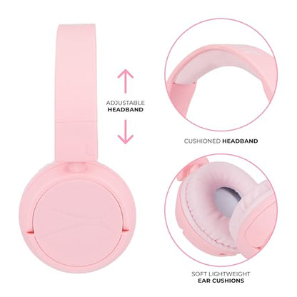 Altec Lansing - Kids Bluetooth Headphones, Wireless Over Ear - color: Pink