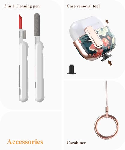 TATOFY for AirPods Pro 2nd Generation Case with Lock Carabiner Cleaner, Slim AirPod Pro 1st & 2nd Hard Case Cover, Compatible with MagSafe (Blue) - color: Blue, size: AirPods Pro 1st & 2nd Gen