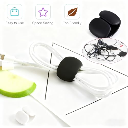 36 PCS Cable Protectors for iPhone iPad Charger End Cord Savers with 2 Desk Cable Clips, Spiral USB Wire Protector for Headphone MacBook Laptop Earphone Cell Phone Cute Cable Wrap Accessories