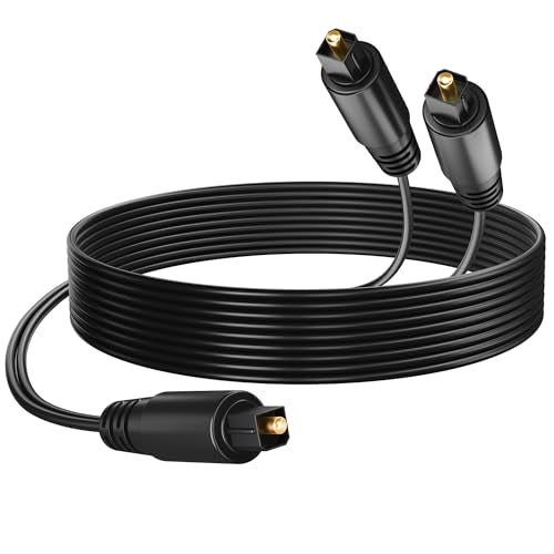 HiFind 2 Way Digital Optical Audio Splitter Cable 10 Ft, 1 in 2 Out Toslink SPDIF Fiber Optic Adapter for HDTV, DVD, Home Theater, Soundbar, Amplifier Receiver Xbox, PS5/PS4- Unidirectional - size: 10FT, style: 2 Male Out
