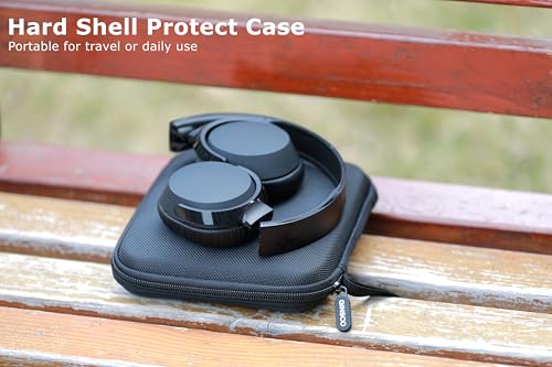 Ginsco Ultra-Slim Case Compatible with JBL Tune 510BT Bluetooth Headphones, with JBL Tune 520BT/670NC Live 460NC, Wireless On-Ear Headphones, Travel Carrying Headphone Case (Black) - color: Black