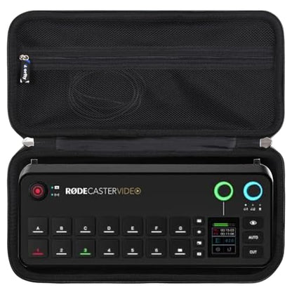 Case for RØDE RØDECaster Video Professional Video Switcher and Audio Interface - Travel Carrying Storage Bag (Black)