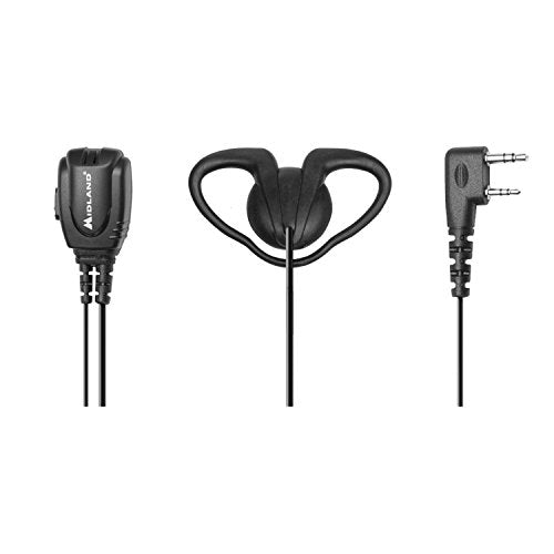 Midland BA9 D-Ring Headset for the BR200 and BR180 BizTalk Radios | Speaker Headset with Push to Talk Microphone - style: D-Ring Headset