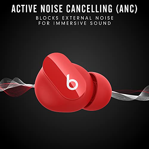 Beats Studio Buds - True Wireless Noise Cancelling Earbuds - Compatible with Apple & Android, Built-in Microphone, IPX4 Rating, Sweat Resistant Earphones, Class 1 Bluetooth Headphones - Red - color: Red, style: Studio Buds