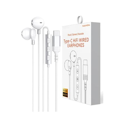 Anti Winding Corded Earphones Featuring Retractable Design and Durability Braided Cable Anti Tangling in Ear Earphones - color: White