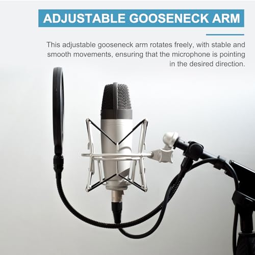 PATIKIL 6" Gooseneck, 2Pcs 1/4"-20 Female to Male Thread Metal Universal Hose Flexible Arm Gooseneck Tube Extension Holder for Action Camera, Phone, Microphone, Black - size: 6 Inch