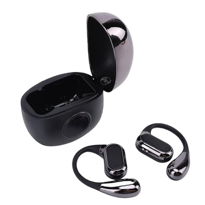 Dpofirs Wireless Earhook Earbuds, Sports Bluetooth Headphones ENC Noise Cancellation, HiFi Sound Over Ear Earphones 60H Playtime for Cycling Running Workout (Black) - color: Black