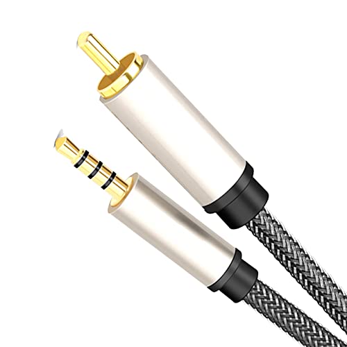 MagiDeal Coaxial Audio Video Cable RCA to 3.5mm Wire Male to Male Cord Input Adapter Extension Coaxial Cable for Home Stereos, Speakers, Amplifier, 200cm